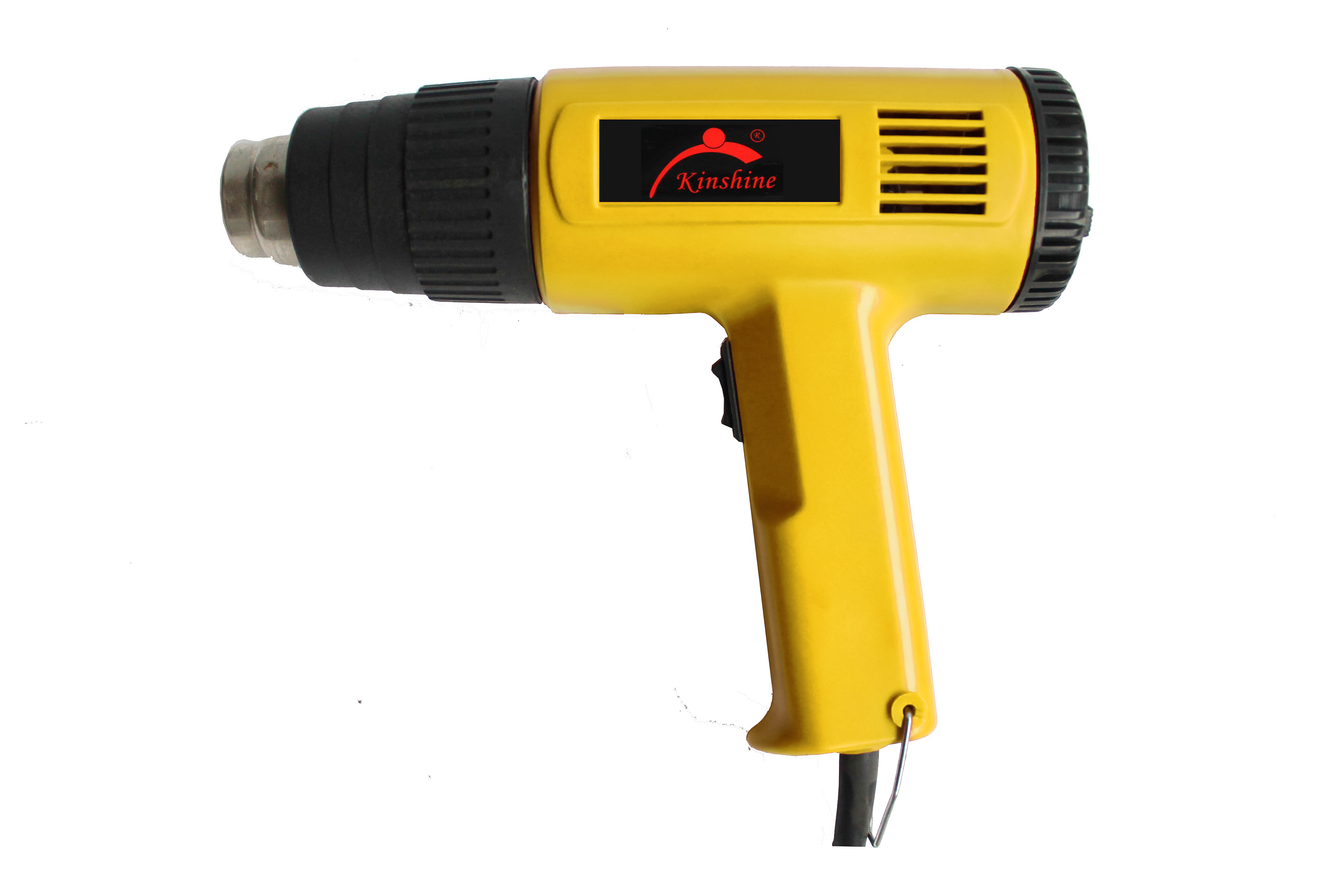Heat Gun, Heavy Duty Hot Air Gun Dual Temperature Settings 0-375℃/0-495℃, Overload Protection for Crafts, Shrink Wrapping/Tubing, Paint Removing, Epoxy Resin