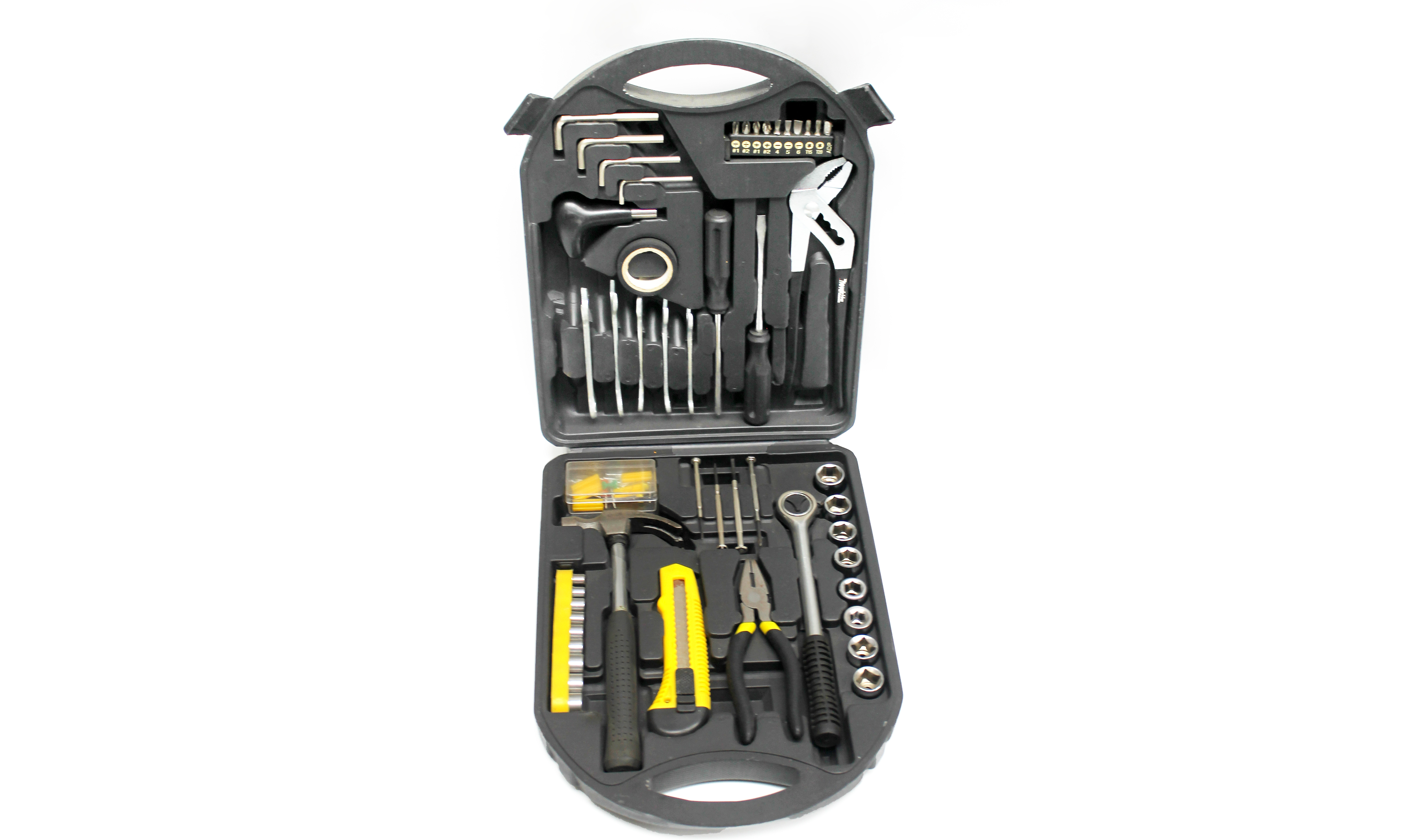 141PC Professional Plumbing & Mechanical Tool Kit with 9.5” Water Pump Pliers, 1/2DR Sockets & 1/4DR Ratchet – Heavy-Duty for Pipe, Auto & Repairs